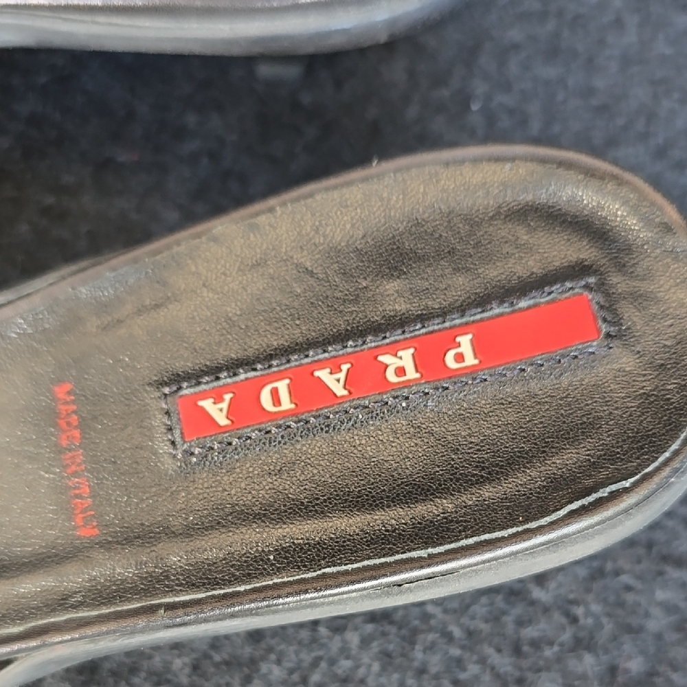 Prada Women's Black Leather Mules 7.5 - Picture 2 of 10